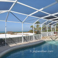 Piscine et écran de terrasse en fibre de verre piscine